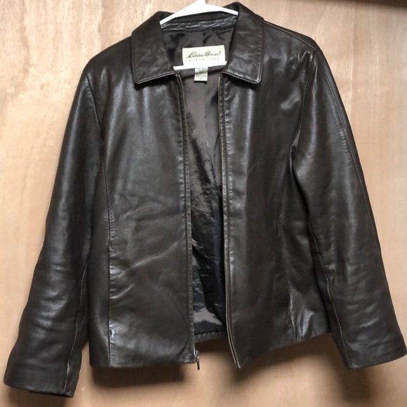 Eddie Bauer Jackets & Blazers - Eddie Bauer Brown Leather Jacket